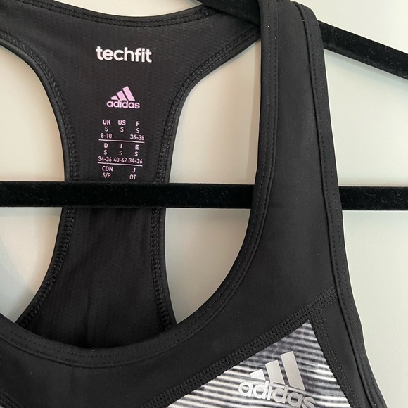 Adidas Sports Bra - Black & White - Small - Picture 2 of 3